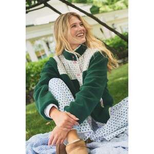 Roller Rabbit Hearts Lizzie Fleece Jacket Size XSGREEN/PINK / XS